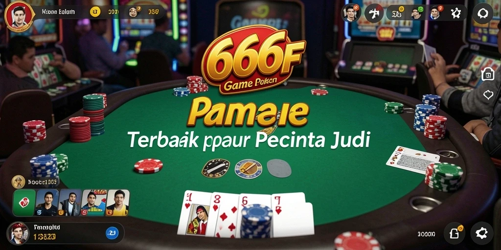 Tampilan gameplay Poker yang menarik dan interaktif di 666F.