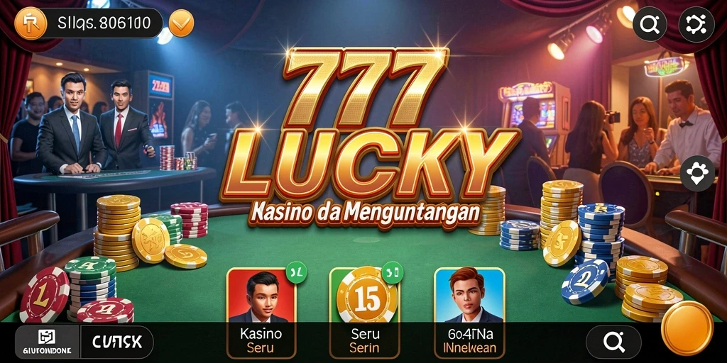 Tampilan gameplay mendebarkan di 777LUCKY yang menunjukkan kasino virtual.
