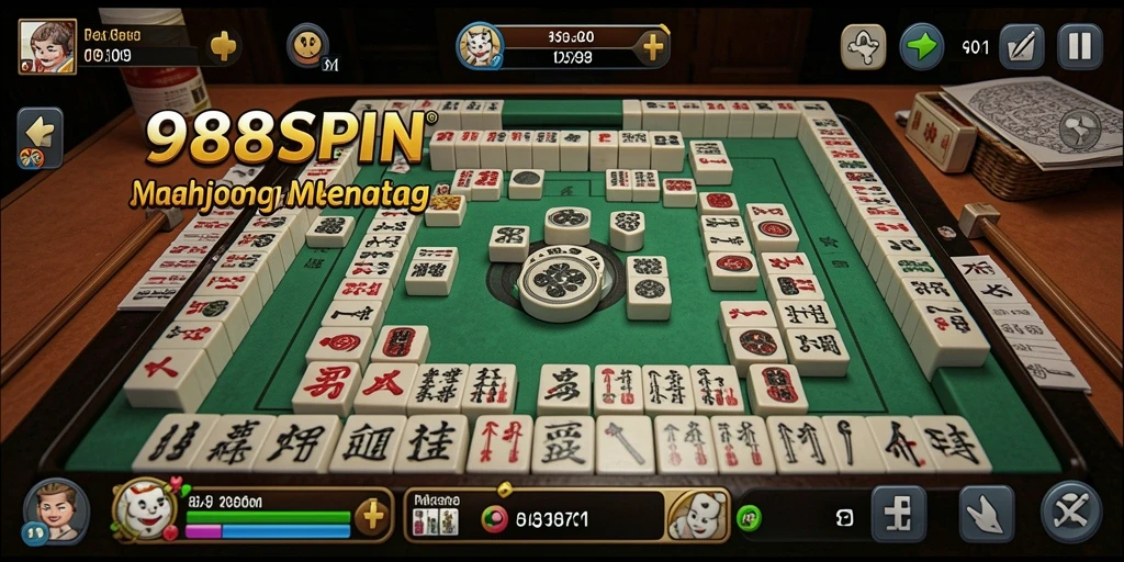 Tampilan gameplay Mahjong di 988SPIN yang seru dan menarik.
