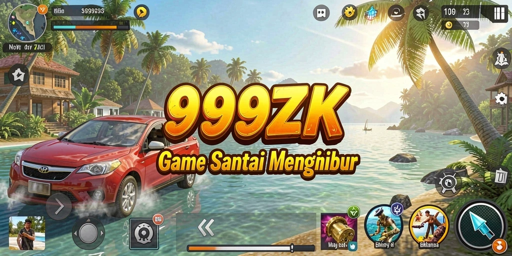 Screenshot utama 999ZK menunjukkan gameplay yang seru dan penuh warna.