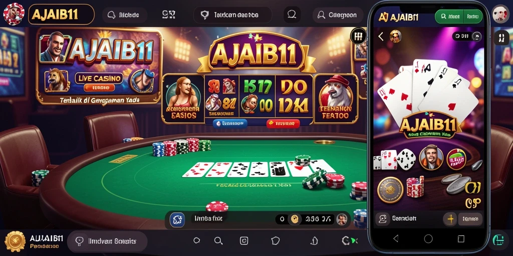 Tampilan gameplay Live Casino yang menegangkan dan interaktif di AJAIB11.