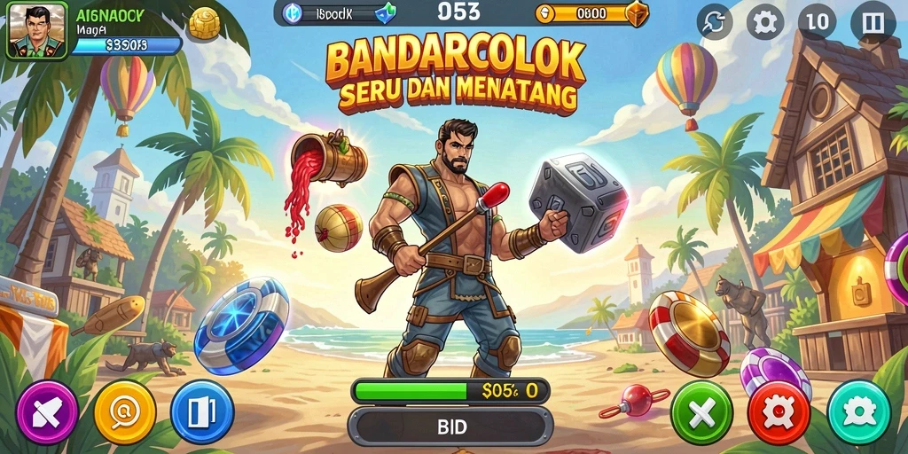 Tampilan gameplay seru dan menegangkan dari BANDARCOLOK.