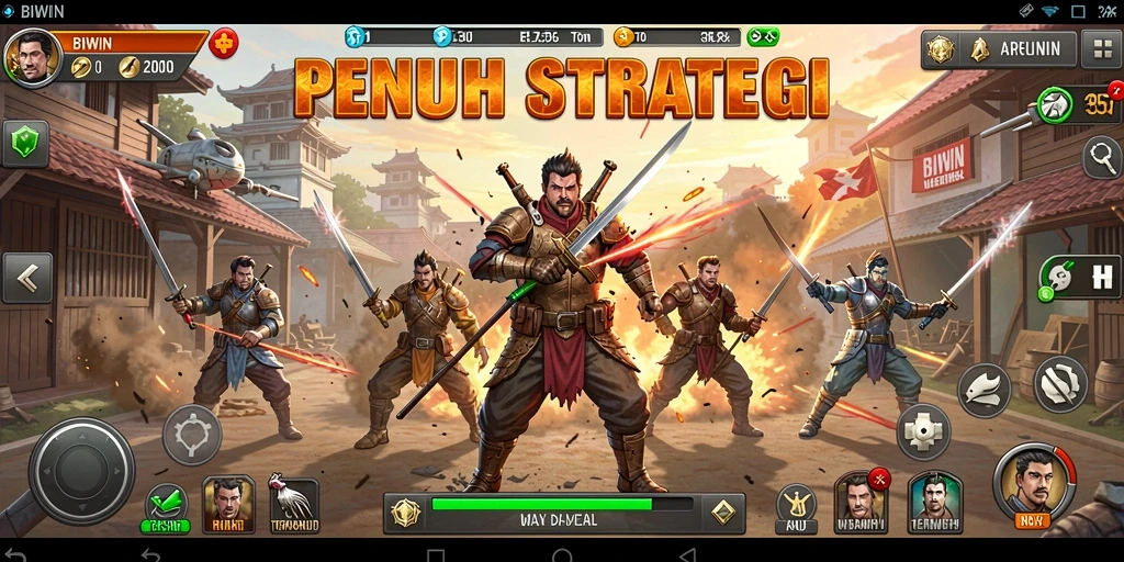 Screenshot gameplay BIWIN memperlihatkan aksi tempur yang mendebarkan di medan perang.