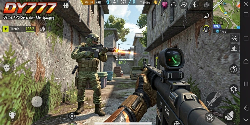 Screenshot utama menunjukkan gameplay menegangkan dari DY777.