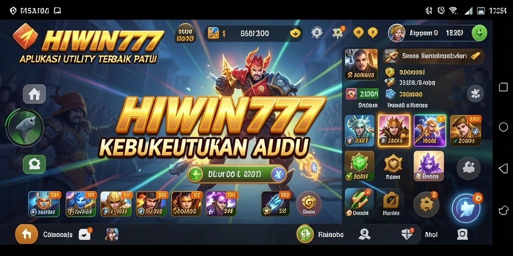 Tampilan antarmuka HIWIN777 yang user-friendly untuk Utility.
