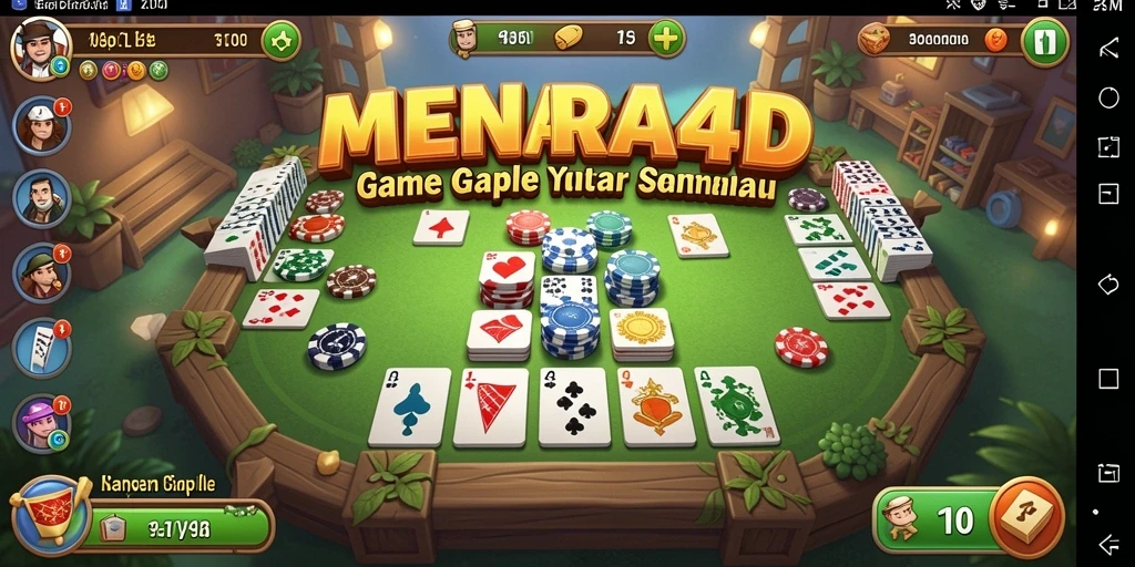 Tampilan seru gameplay Gaple di MENARA4D yang memikat.