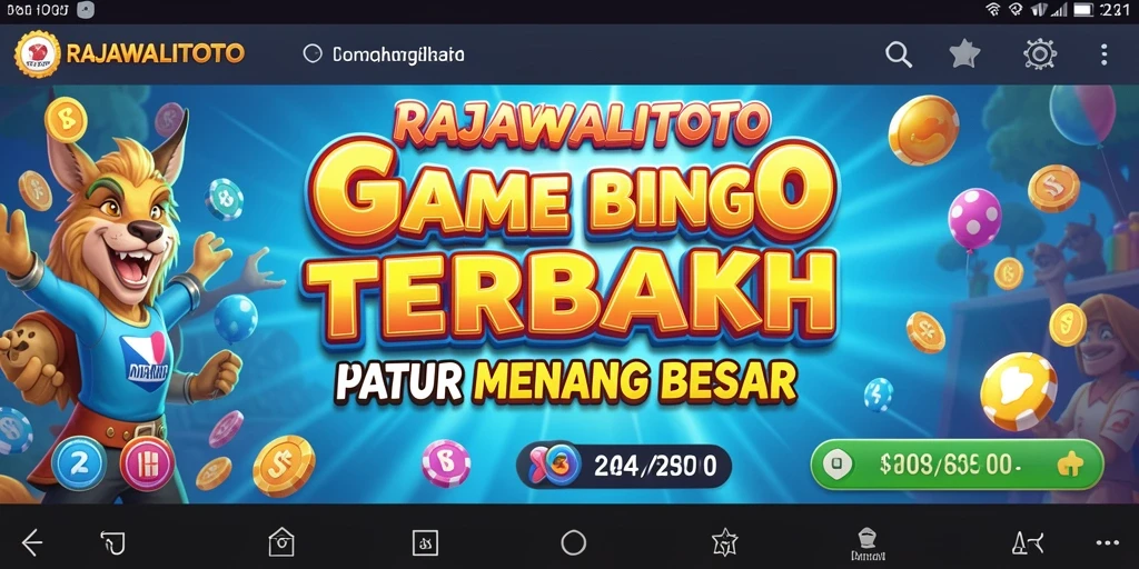 Screenshot menunjukkan gameplay seru RAJAWALITOTO Bingo.