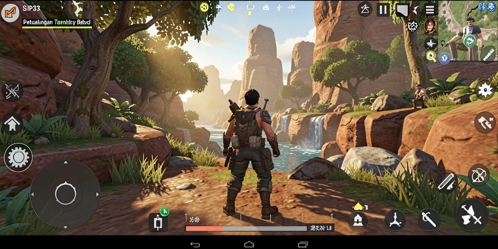 Gameplay SIP33 yang menampilkan petualangan seru di dunia terbuka.