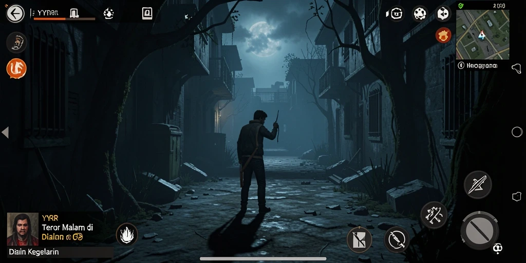 Screenshot menampilkan momen menegangkan dalam game Horror.